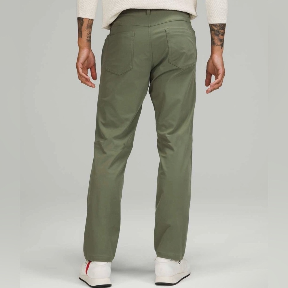 Lululemon Mens ABC Pant Classic Warpstreme In Khaki Green, Sz 35 NWOT - Picture 2 of 6